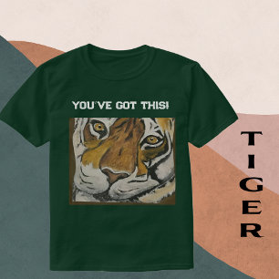 Keep Trying Tai Chi Tiger, Personalise Text T-Shirt