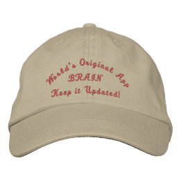 Keep updated -  embroidered hat