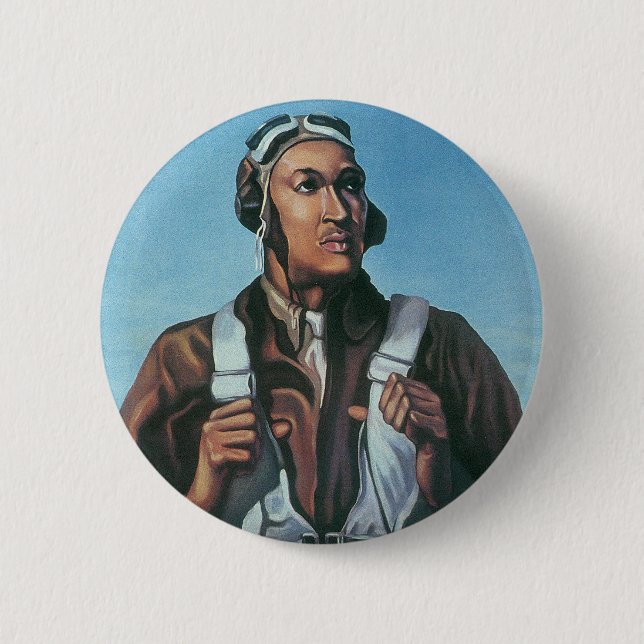 Keep Us Flying ~ Tuskeege Airman 6 Cm Round Badge (Front)