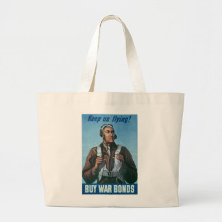 Keep Us Flying ~ Tuskeege Airman Large Tote Bag