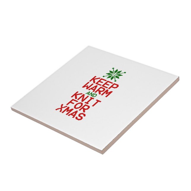 Keep Warm and Knit for Xmas Tile (Side)