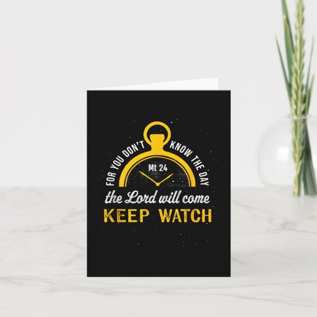 Keep Watch Matthew 24_42  Card (Front)