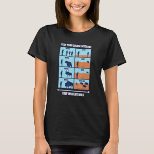 Keep Wildlife Wild - Social Distancing Wildlife Hi T-Shirt