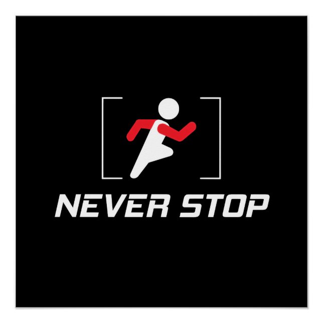 Keep working hard motivational design poster (Front)