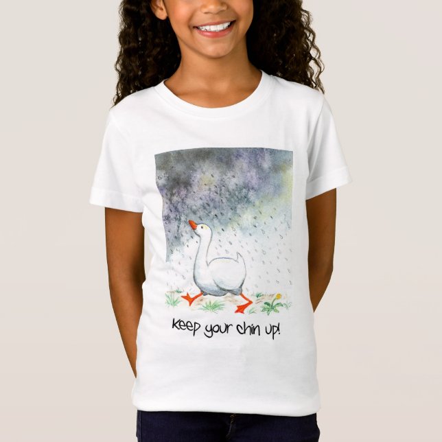 'Keep Your Chin Up!' Girl's T-shirt (Front)