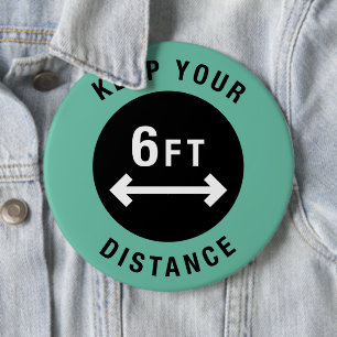 Keep Your Distance 6 Cm Round Badge