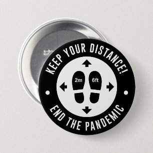 Keep Your Distance 7.5 Cm Round Badge