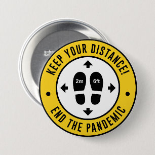 Keep Your Distance 7.5 Cm Round Badge