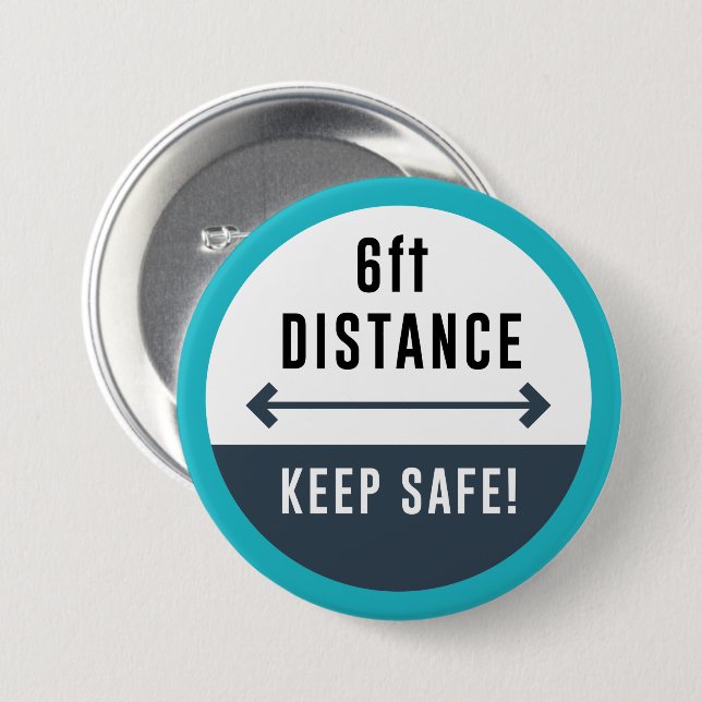 Keep Your Distance 7.5 Cm Round Badge (Front & Back)