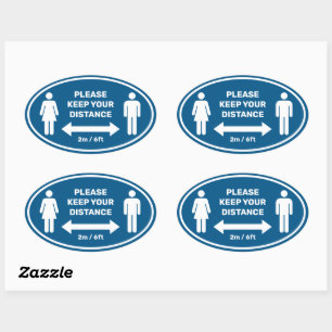 Keep your Distance Classic Round Sticker