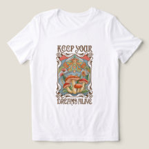Keep Your Dreams Alive Retro Boho Mushroom & Moth