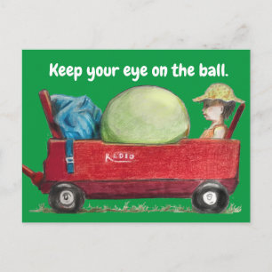 Keep your eye on the ball reminder Postcard