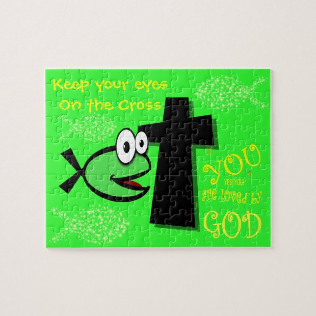 Keep Your Eyes on the Cross Jigsaw Puzzle (Horizontal)
