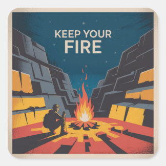 Keep Your Fire Square Sticker