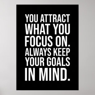 Keep Your Goals In Mind - Success Motivational Poster