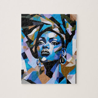 Keep Your Head Up African American Woman Black Art Jigsaw Puzzle