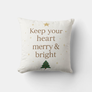 Keep Your Heart Merry & Bright – Cozy Holiday  Cushion