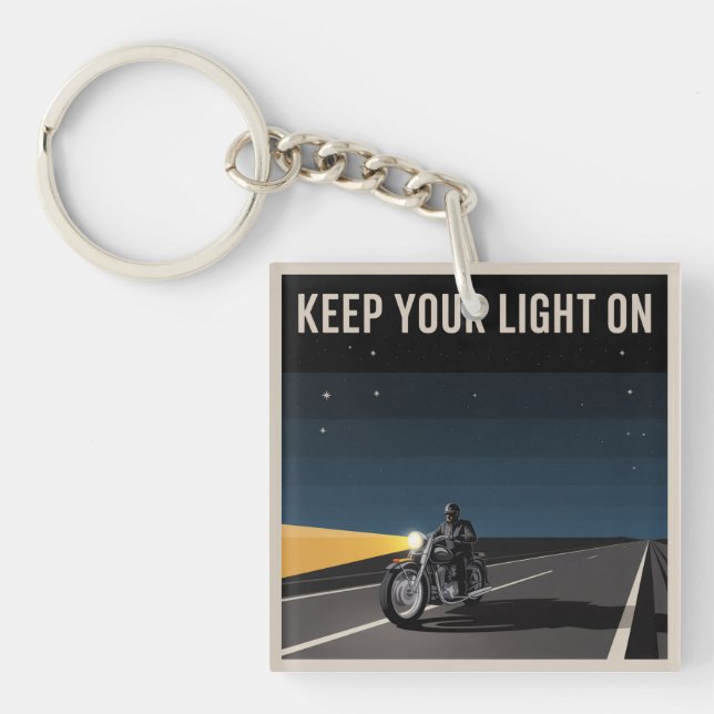 Keep Your Light On Key Ring (Front)