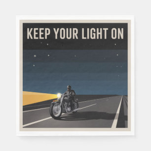 Keep Your Light On Napkin