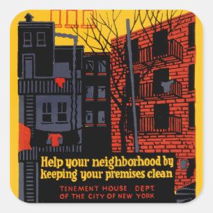 Keep Your Neighbohood Clean Square Sticker