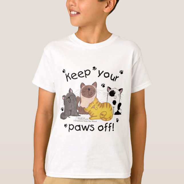 Keep Your Paws Off (cats) T-Shirt (Front)