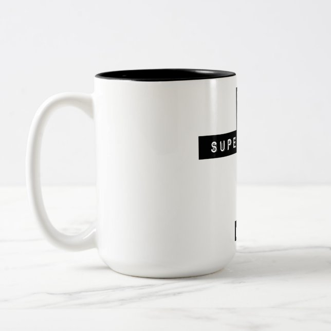 Keep your superstition out of my life! Two-Tone coffee mug (Left)