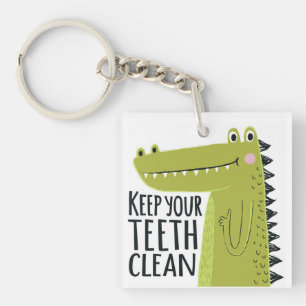 Keep Your Teeth Clean Key Ring
