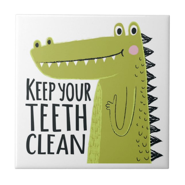 Keep Your Teeth Clean Tile (Front)