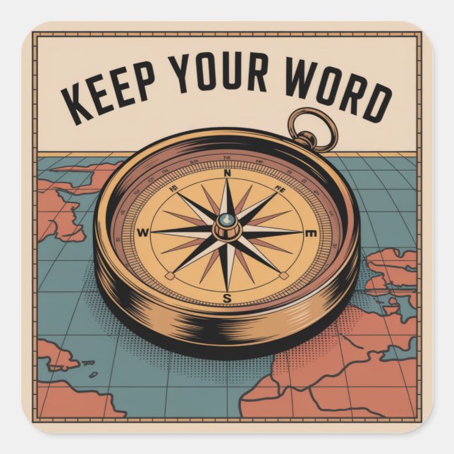 Keep Your Word Square Sticker (Front)