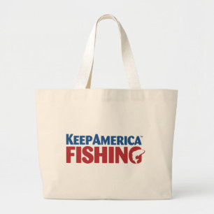 KeepAmericaFishing Colour.pdf Large Tote Bag