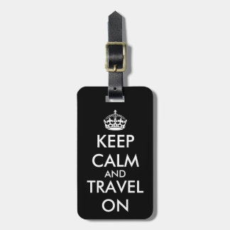 KeepCalm and travel on luggage tag | Custom label