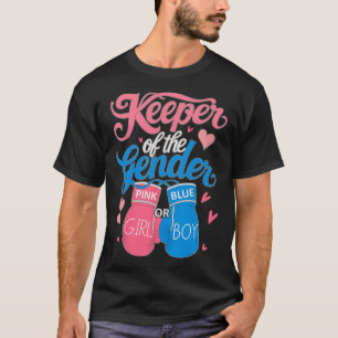 Keeper Of Gender Boxing Gender Reveal Family Party T-Shirt