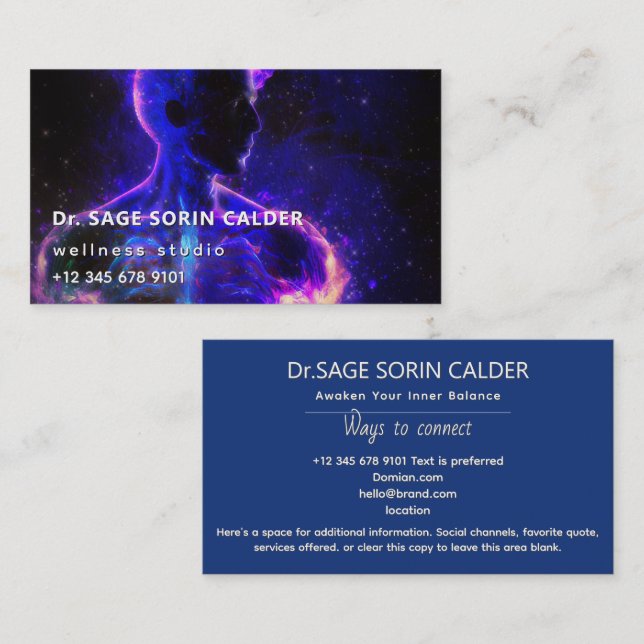 Keeper of Light | Energy Figure Business Card (Front/Back)