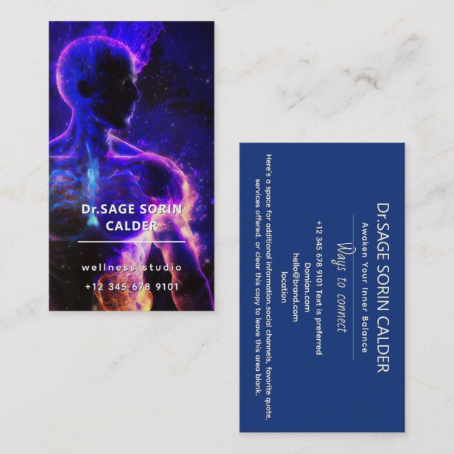 Keeper of Light | Energy Figure Business Card (Front/Back)