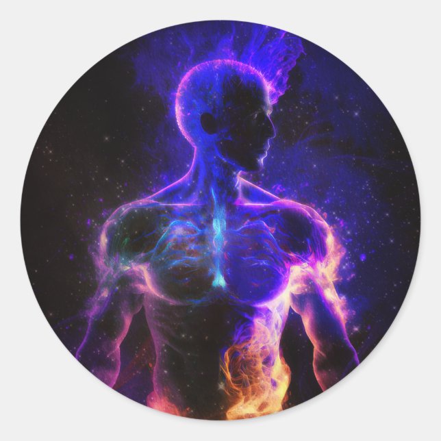 Keeper of Light | Energy Figure Classic Round Sticker (Front)