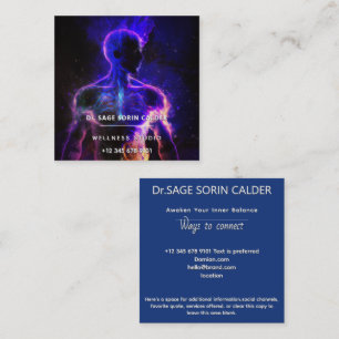 Keeper of Light   Energy Figure Square Business Card