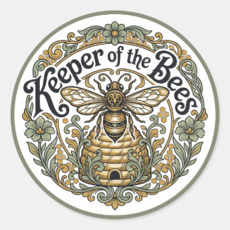 Keeper of the Bees Nouveau Classic Round Sticker