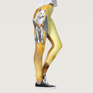 Keeper of the Dawn – The White Winged Wolf. Leggings