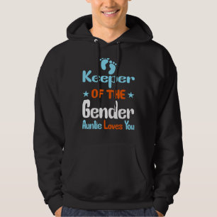 Keeper Of The Gender Auntie Gender Reveal Party Id Hoodie