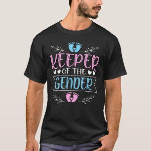 Keeper Of The Gender Auntie Gender Reveal Party Id T-Shirt