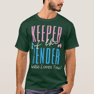 Keeper of the Gender Auntie Reveal Party Baby Anno T-Shirt