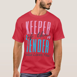 Keeper of the Gender Auntie Reveal Party Baby Anno T-Shirt