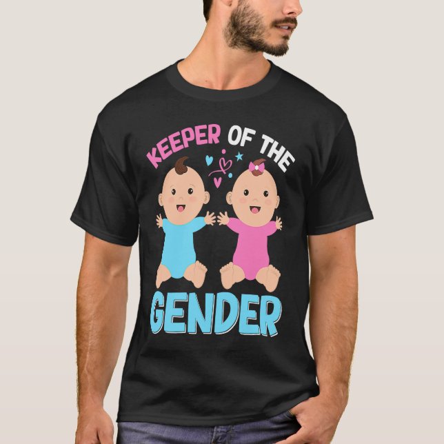 Keeper of the Gender Baby Party Gender Reveal Anno T-Shirt (Front)
