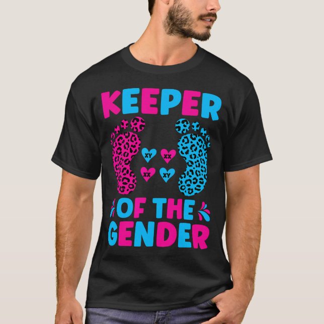 Keeper Of The Gender Baby Shower Gender Reveal Par T-Shirt (Front)