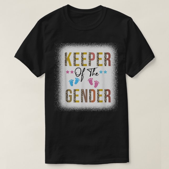 Keeper Of The Gender Baby Shower Gender Reveal Par T-Shirt (Design Front)