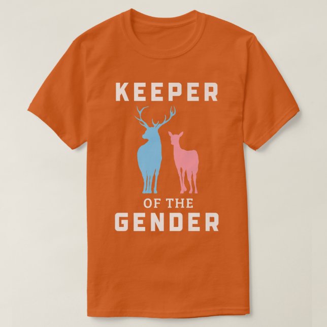 Keeper Of The Gender Buck Or Doe Gender Reveal  T-Shirt (Design Front)