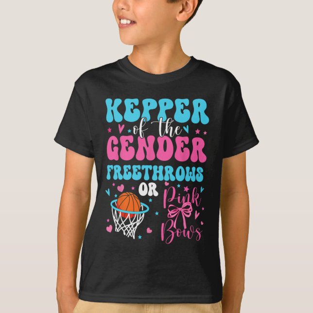 Keeper Of The Gender Free Throws Or Pink Bows Reve T-Shirt (Front)