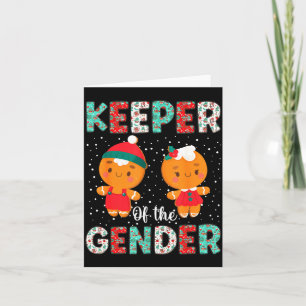 Keeper Of The Gender Funny Christmas Shirt Gingerb Card