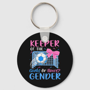 Keeper Of The Gender Goals Or Bows Gender Reveal P Key Ring