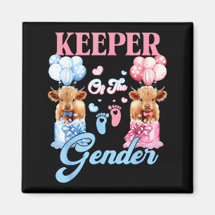 Keeper Of The Gender Heifer Or Bull Baby Announcem Magnet